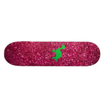 För dinosaurrosor för personlig känt glitter anpassad skate board