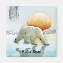 För djurlivkonst för polar björn arktisk magnet magneter