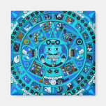 För domedagsymbol för Mayan Maya Aztec ~ Kylskåps Magneter