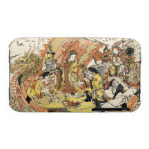 För drakefrakt för kall japansk ukiyo-e mytisk bes Case-Mate iPhone 3 case