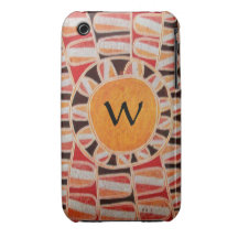För ENERGIMONOGRAM för SOL orange röd svart för SO Case-Mate iPhone 3 Fodraler