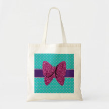 För fjärilsturkos för Monogram rosa fjäril Tote Bags