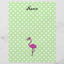 För flamingogrönt för personlig känd polka dots flygblad designs