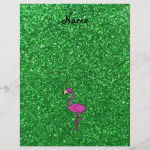 För flamingogrönt för personlig känt rosa glitter custom flyer