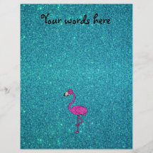 För flamingoturkos för glitter rosa glitter custom flyer