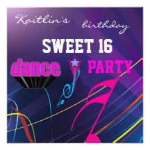 För födelsedagmusik för inbjudan sött 16th party f