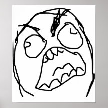 För Fuu Fuuu för ursinnegrabb ilsket ansikte Meme  Print