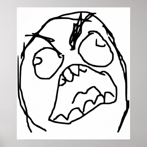 För Fuu Fuuu för ursinnegrabb ilsket ansikte Meme  Print