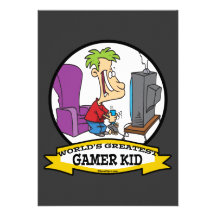 FÖR GAMERUNGE FÖR VÄRLDAR MEST UNDERBAR TECKNAD INBJUDNINGAR