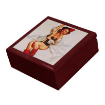 För Gil Elvgren för vintage Retro flicka för pinup Smyckeskrin