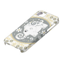 För gul fodral för iPhone 5 vitelefant för grå fär iPhone 5 Cover