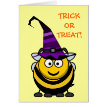 För Halloween för rolig bihäxahatt spöklikt kort h