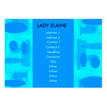 För hettblått för dam Elaine Retro visitkort