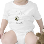 För humlababy för gulligt bi lycklig ranka t shirts
