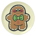 för KAKAVINTER för gingerbreadman 001PR GULLIGA MA Tallrik