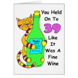 För kattfödelsedag för intresse 40 Winey kort