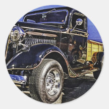 För klassikerlastbil för HDR GMC old school Runda Klistermärken