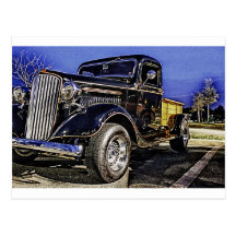 För klassikerlastbil för HDR GMC old school Vykort