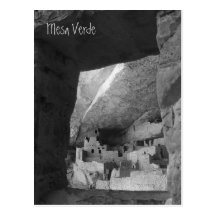 För klippaslott för Mesa Verde vykort för foto