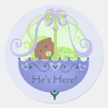 För klistermärkestil för baby shower/nyfödd bebis 