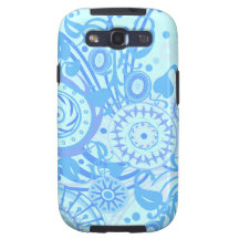 För konstSamsung för blått abstrakt fodral galax Galaxy S3 Fodral