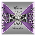 För lilajuvel för elegant inbjudan Mauve svart för