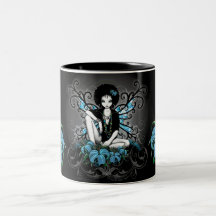 För Lilly afro- Fae för Retro kricka för china mug