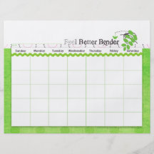 För limbindningkalender för grön känselförnimmelse custom flyer