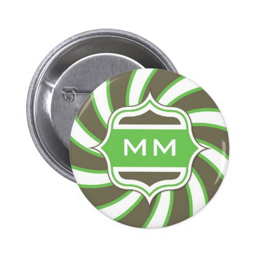 För limefruktgrönt för Monogram Retro spiral chokl Nål