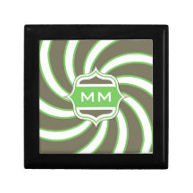 För limefruktgrönt för Monogram Retro spiral chokl Presentförpackningar