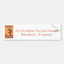 För livfeminist för Pro gay rights Pro republikan Bildekaler
