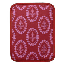 För ljuskronatapet för damastast vintage rosa slee iPad sleeve