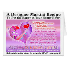 För Martini för chokladrovalentin kort recept