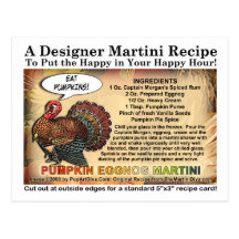 För Martini för pumpaEggnogthanksgiving kort recep Vykort
