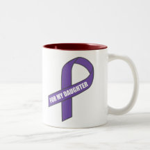 För min dotter (det purpurfärgade bandet) kaffe muggar