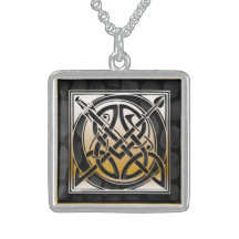 För Monogram"Celtic" för nolla initiala halsband f