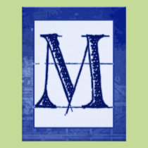 För Monogrambröllop för ritning "M" inbjudningar inbjudningar