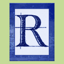 För Monogrambröllop för ritning "R" inbjudningar inbjudningar