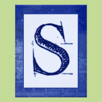För Monogrambröllop för ritning "S" inbjudningar inbjudningar