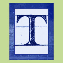 För Monogrambröllop för ritning "T" inbjudningar inbjudningar