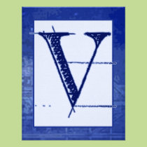 För Monogrambröllop för ritning "V" inbjudningar inbjudningar