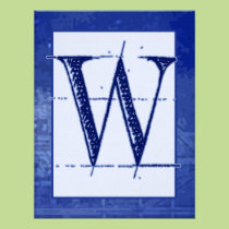 För Monogrambröllop för ritning "W" inbjudningar inbjudningar
