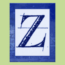 För Monogrambröllop för ritning "Z" inbjudningar inbjudningar