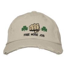 För näsjobb för irländare fri broderad hatt