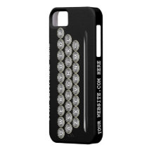 För nyckelbloggare för skrivmaskin QWERTY fodral f iPhone 5 Hud