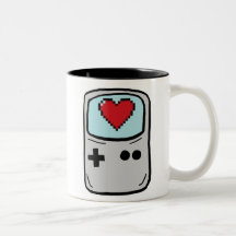 För old schoolkaffe för Gamer förälskad mugg