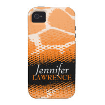 För orange och grafisk djur tryckiphone case för s