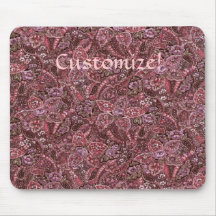 För Paisley för vintage rosa design Mousepad tryck Mus Matta