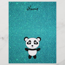 För pandaturkos för personlig känt glitter flyg blad