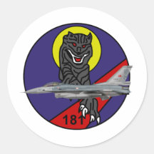 För panterF-16 för 181 FILO falk Runda Klistermärken